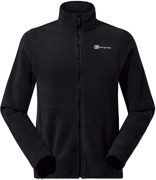 Berghaus Men's Prism Polartec Interactive Fleece Jacket | Added Warmth | Smart Fit | Durable Design Fleece Full Zip, Black/Black, XXL