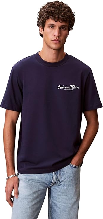 Calvin Klein Men's 20s March Graphic Seasonal Fashi Lv04rf822g Graphic Tees