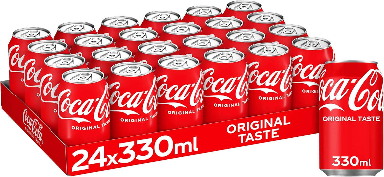 Coca-Cola Original Taste Soft Drink Cans, 24 x 330 mL
