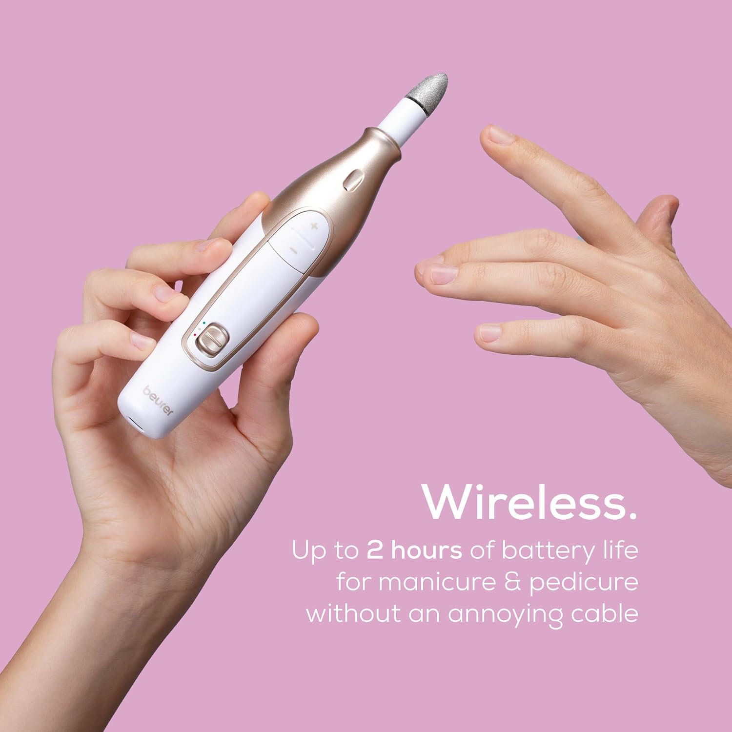 Beurer MP64 Manicure and Pedicure Set, Cordless Electric Nail File with 10 Attachments and Powerful Battery, Precision light, Nail Drill with Storage Case for at-home use : Amazon.co.uk: Beauty