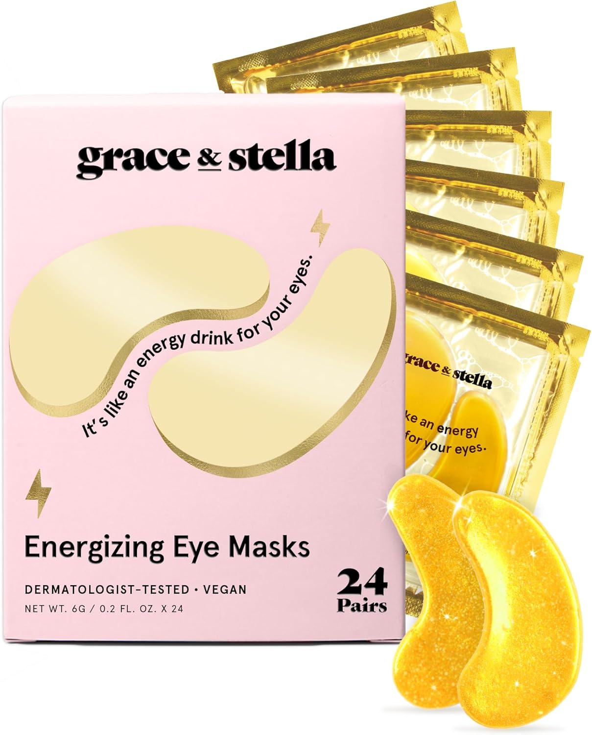 Under Eye Mask - Reduce Dark Circles, Puffy Eyes, Undereye Bags, Wrinkles - Gel Under Eye Patches, Vegan Cruelty-Free Self Care by grace and stella (24 Pairs, Gold) : Amazon.co.uk: Beauty