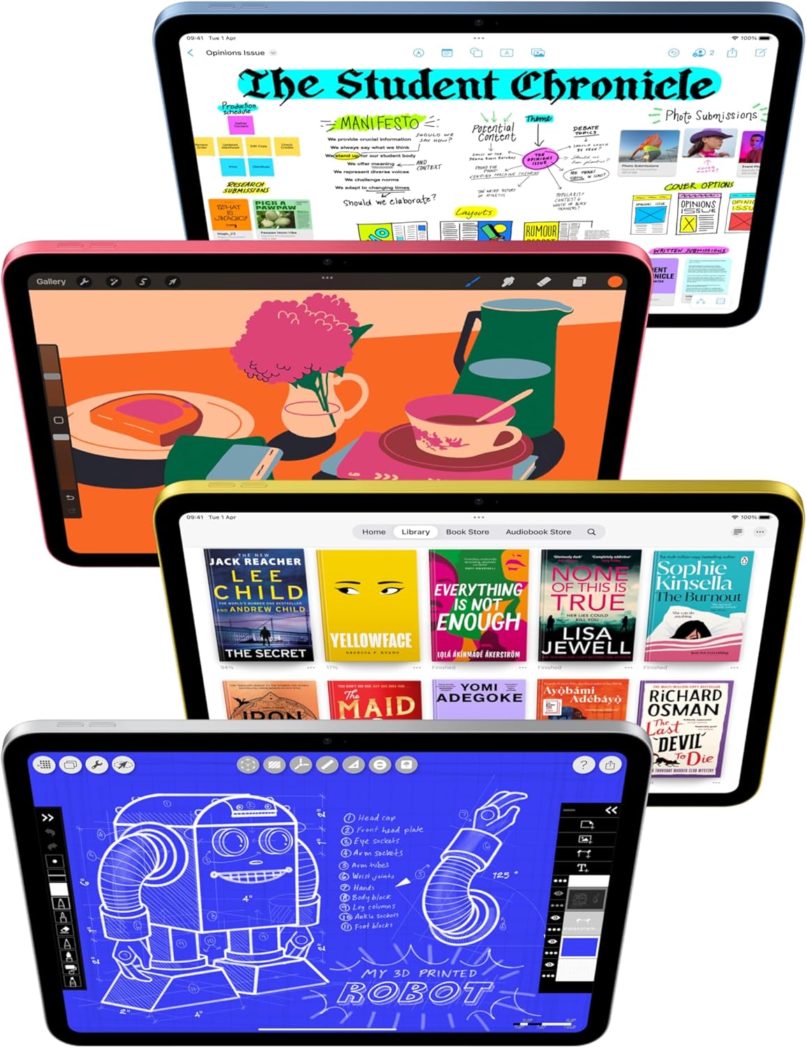 Apple iPad 11-inch: A16 chip, 11-inch Model, Liquid Retina Display, 128GB, Wi-Fi 6, 12MP Front / 12MP Back Camera, Touch ID, All-Day Battery Life — Silver : Amazon.co.uk: Computers & Accessories