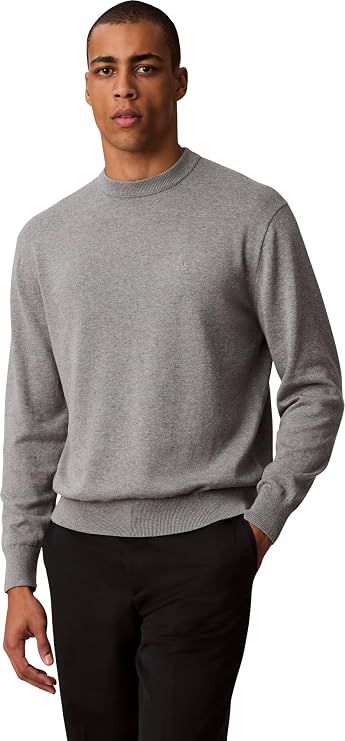 Calvin Klein Men’s Cotton Relaxed Jumper with Round Neck