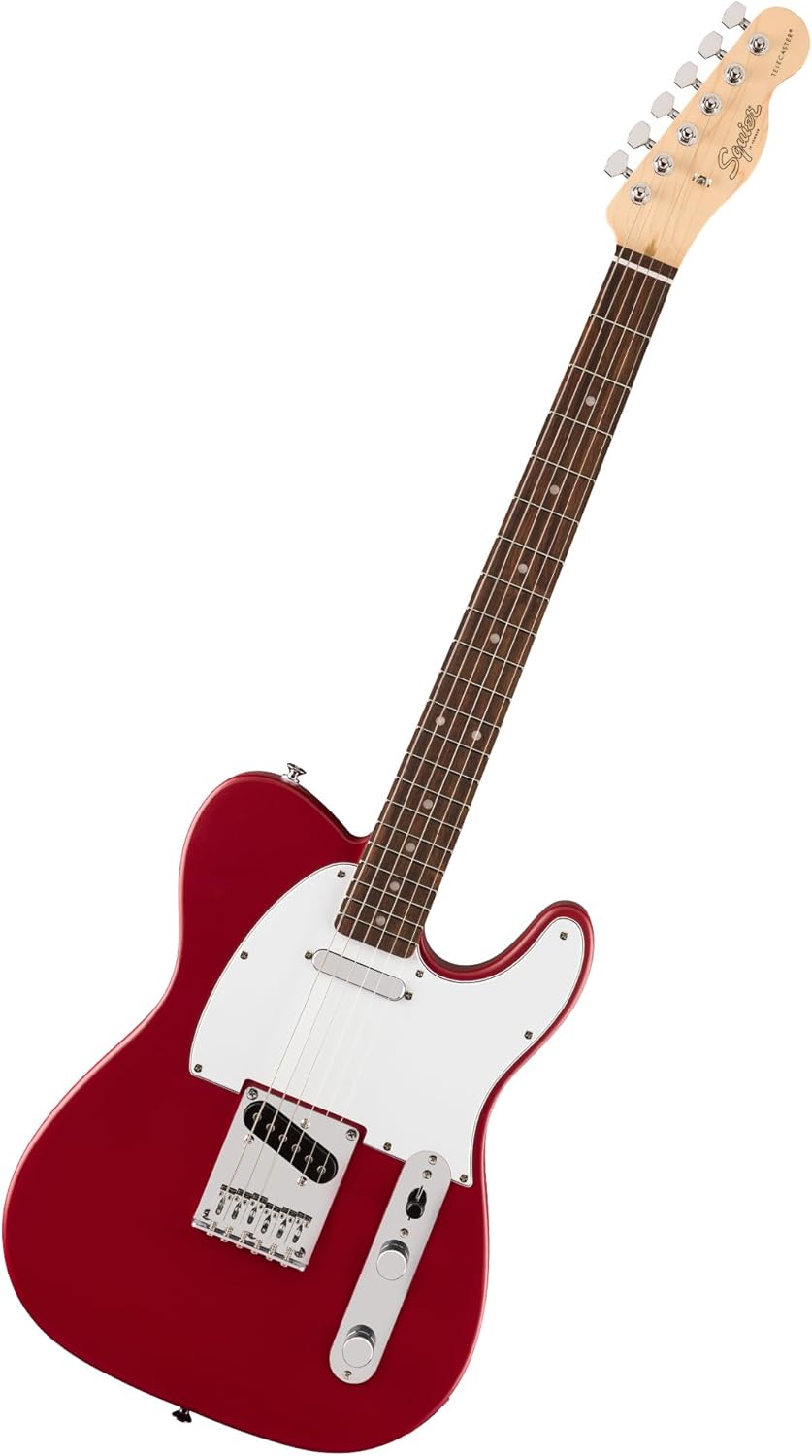 Squier by Fender Debut Collection Telecaster Electric Guitar, Laurel Fingerboard, White Pickguard, Dakota Red : Amazon.co.uk: Musical Instruments & DJ