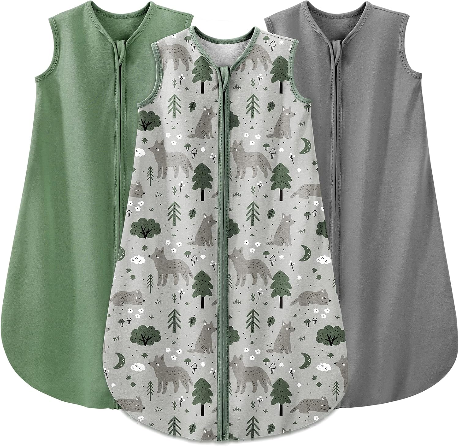 Yoofoss Baby Sleeping Bag 0.5 Tog - 6-12 Months 3 Pack Summer Sleeping Bag Baby 100% Organic Cotton Sleep Sack for Newbron Infant Toddler