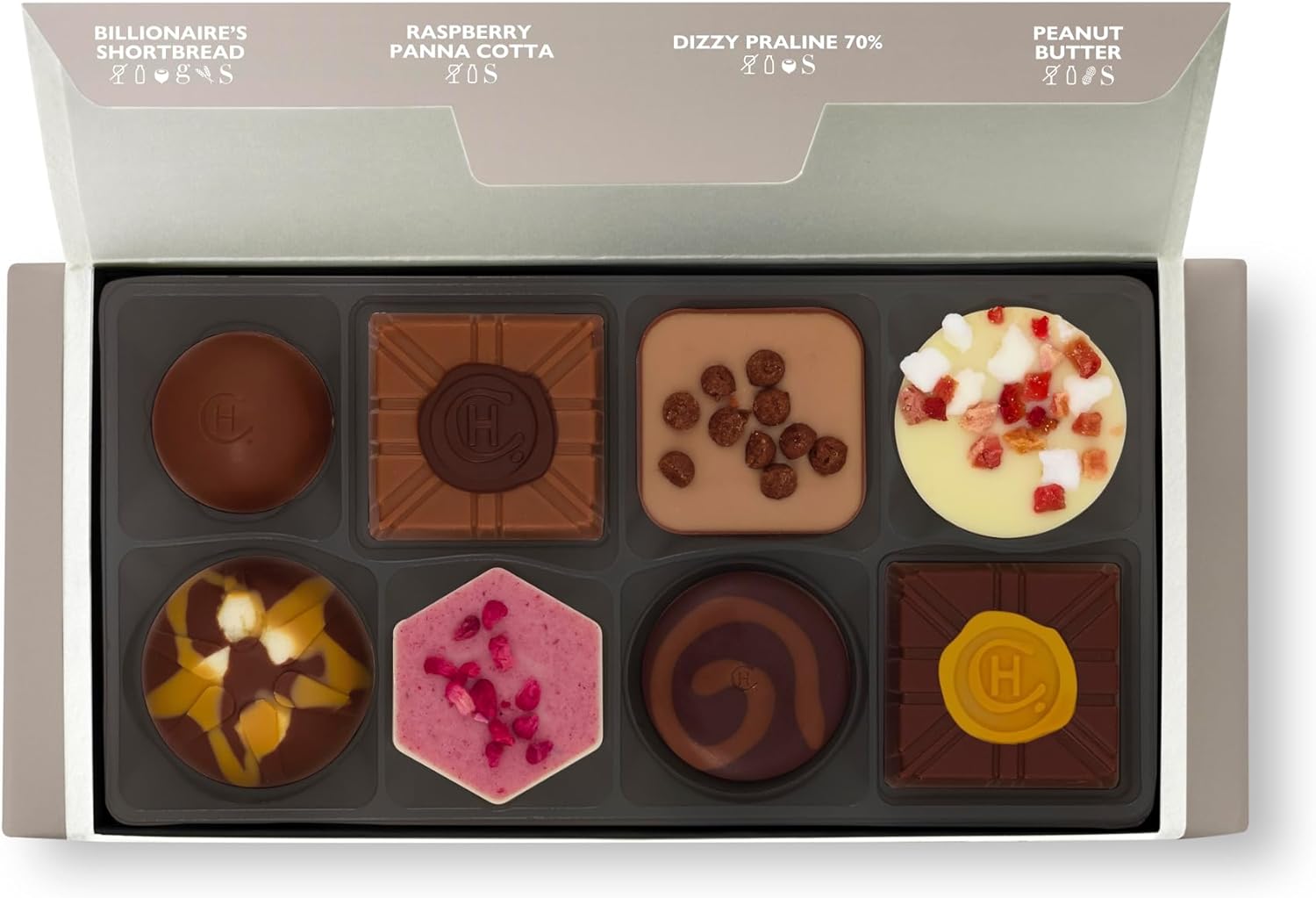 Hotel Chocolat Happy Birthday Pocket Selection - 8 Of Our Bestselling Alcohol-Free Chocolates, 100g