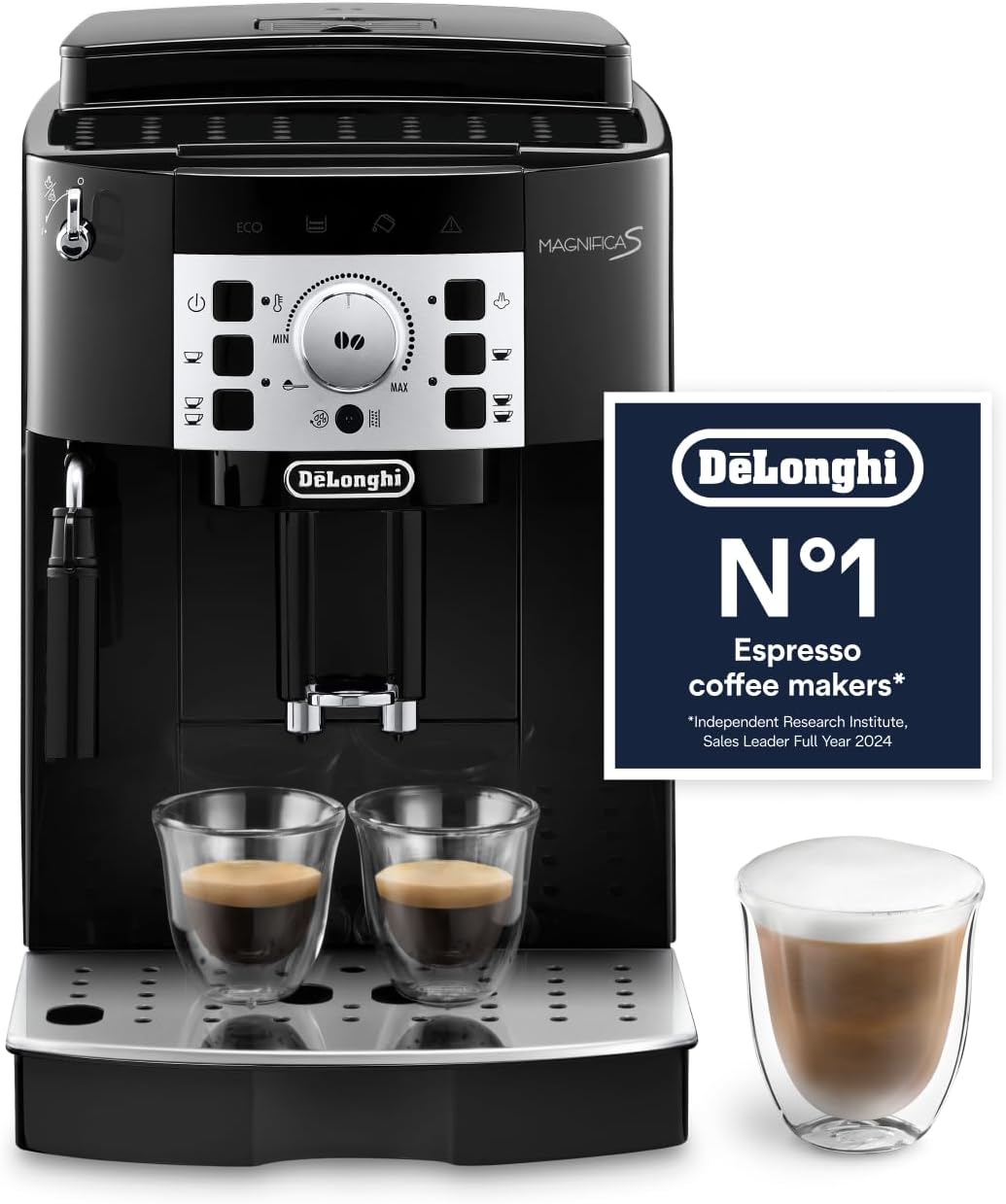 De'Longhi Magnifica S, Automatic Bean to Cup Coffee Machine, Espresso and Cappuccino Maker, ECAM22.110.B, Black