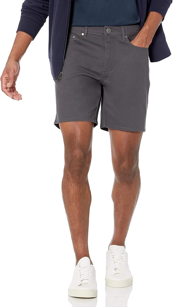 Amazon Essentials Men's Slim Fit 7" (18cm) Stretch 5-Pocket Jean Shorts