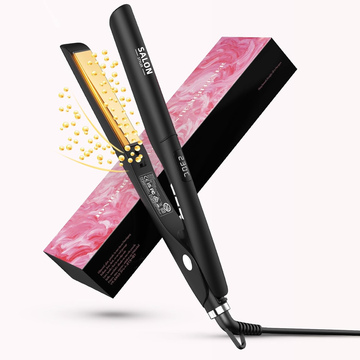 Dekuri 2 in 1 Hair Straightener and Curler, Smooth Titanium Plate,30s Fast Heat Flat Iron, 120-230℃ LCD Display, Ionic Hair Straighteners for Women (Matte Black) : Amazon.co.uk: Beauty