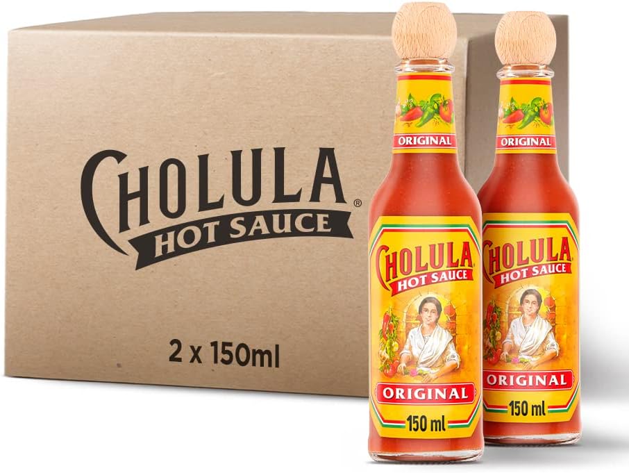 Cholula Hot Sauce Original 150 ML | Pack of 2 | Made from Chillies and Spices | Use as Condiment | for Vegan and Non-Vegan Cuisine | Perfect for Pizza, Chicken Wings, and Pop Corn
