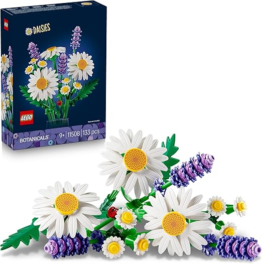 LEGO Botanicals Daisies - Artificial Flower Bouquet - Gift for Mother's Day incl. Faux Daisies & Lavender - DIY Bedroom Decor - Crafts Kit for 9+ Year Old Girls & Adult Flower Lovers - 11508 : Amazon.co.uk: Toys & Games