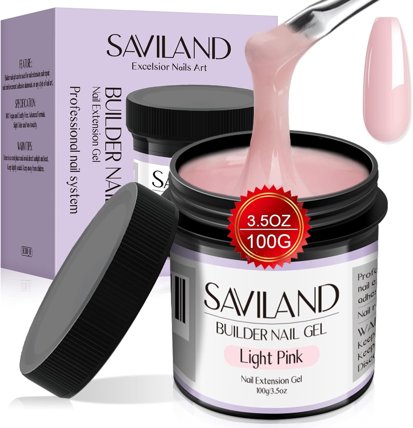 Saviland 100g Light Pink Builder Nail Gel – 3.53oz Hard Gel for Nails Large Capacity Nail Strengthen Gel for Nail Extension Nail Art Manicure Starter U V Nail Gel for Professional Nail Salon Home DIY : Amazon.co.uk: Beauty
