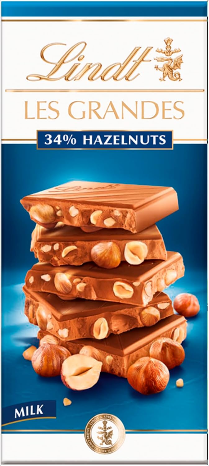 Lindt Les Grandes Milk Chocolate Hazelnut Bar - 150g