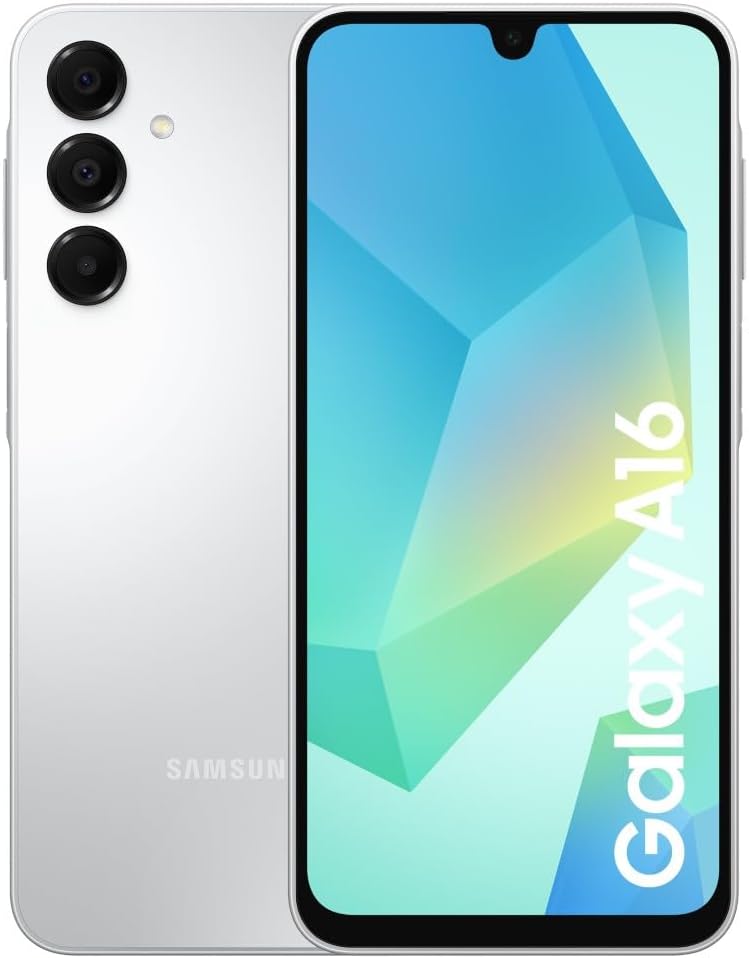 Samsung Galaxy A16 4G Android Smartphone, Super Amoled 6.7" Screen, Multiple Cameras, 128GB Storage, Light Grey, 3 Year Manufacturer Extended Warranty (UK Version)