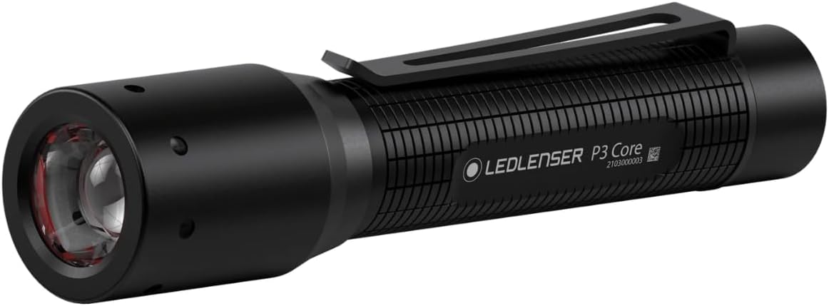 Ledlenser P3 Core | 2021 | LED Small Torch, 90lm, Up to 6h Run Time, Focusable 110m Beam, Lightweight 42g AAA Battery Keyring Flashlight, IP54 Water Resistant, Ideal for Hiking, Dog Walking, Camping