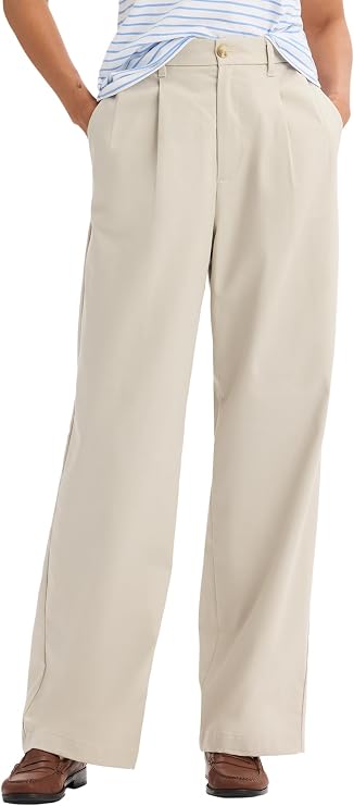 Dockers Women's Stain Df High Wide Pleat Pants